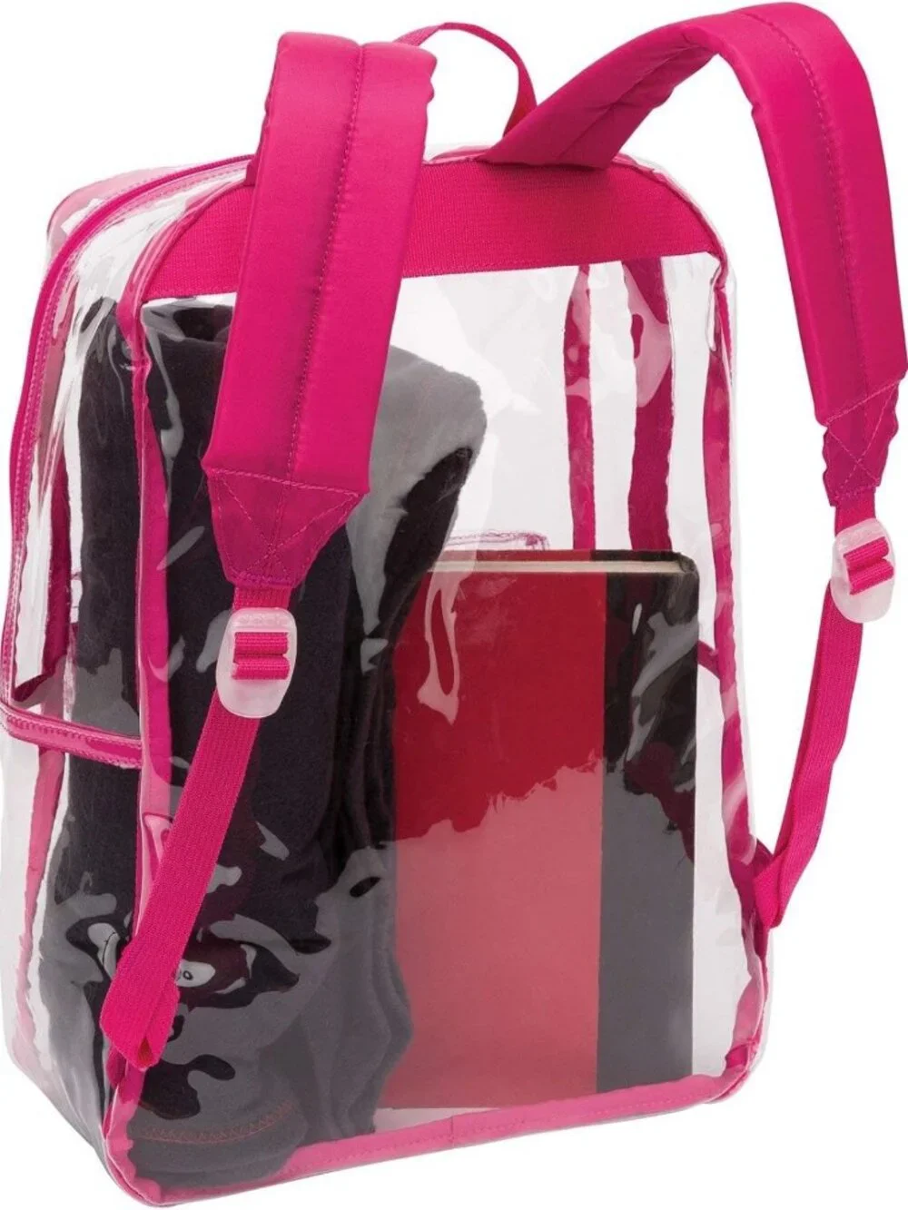 Stylish Clear Pass Daypack in Pink & Black - Lightweight, Durable, Perfect for